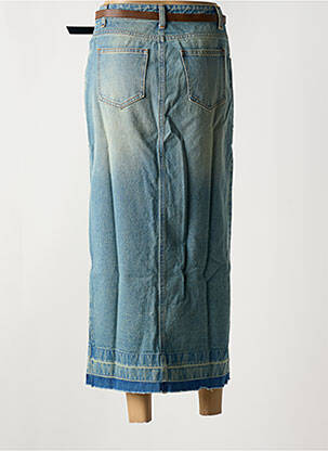 Jupe longue coupe droite bleu ANGELA DAVIS femme