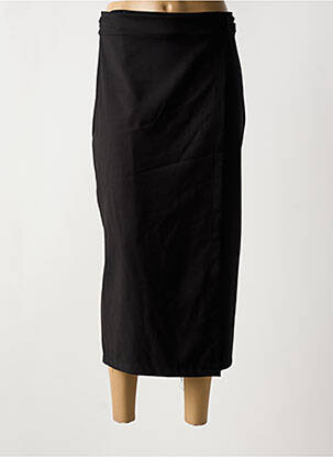 Jupe longue coupe droite noir ANGELA DAVIS femme