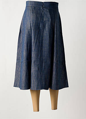 Jupe mi-longue coupe évasée bleu DIANA GALLESI femme
