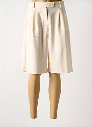 Bermuda coupe droite taille normale beige ANGELA DAVIS femme