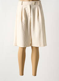 Bermuda coupe droite taille normale beige ANGELA DAVIS femme