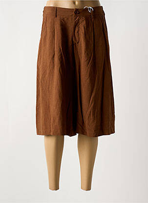Bermuda tissage popeline taille normale marron ALTAMIRA femme