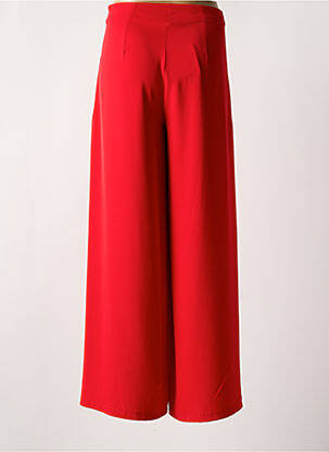 Pantalon large fermeture zip latéral taille normale rouge ANGELA DAVIS femme
