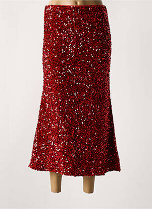 Jupe longue coupe droite rouge CIVICO 1 femme