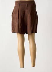 Short marron ANGELA DAVIS pour femme seconde vue