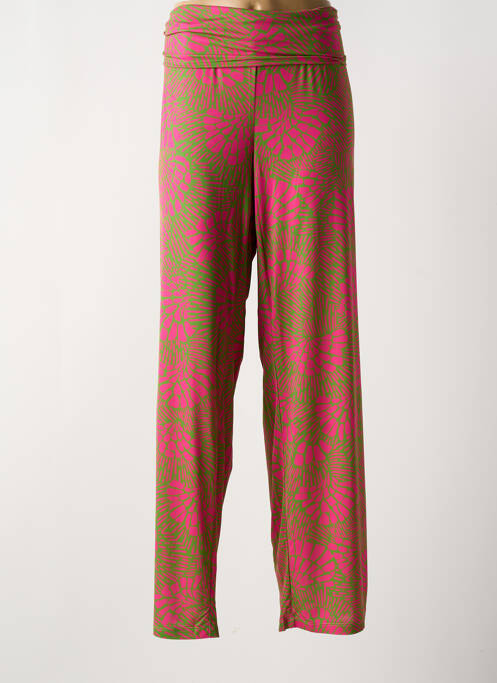 Pantalon droit stretch taille normale vert DIANA GALLESI femme
