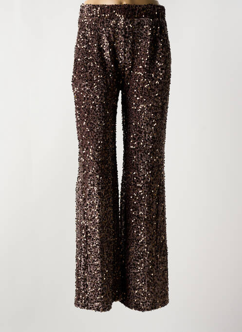 Pantalon droit taille élastique taille normale marron CIVICO 1 femme