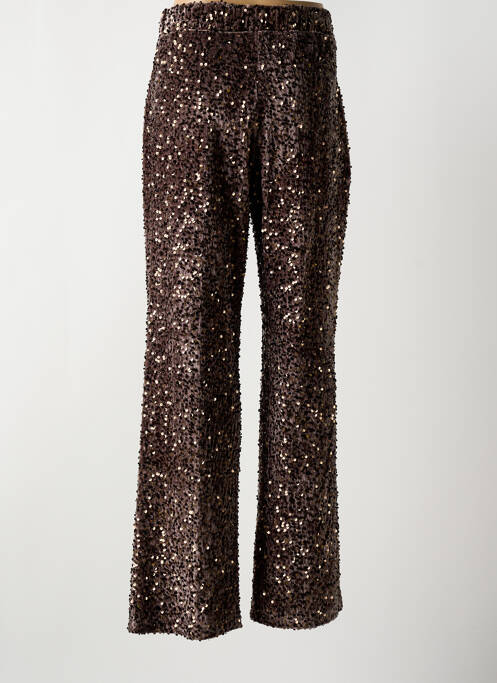 Pantalon droit taille élastique taille normale marron CIVICO 1 femme