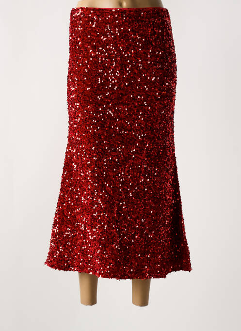 Jupe longue coupe droite rouge CIVICO 1 femme