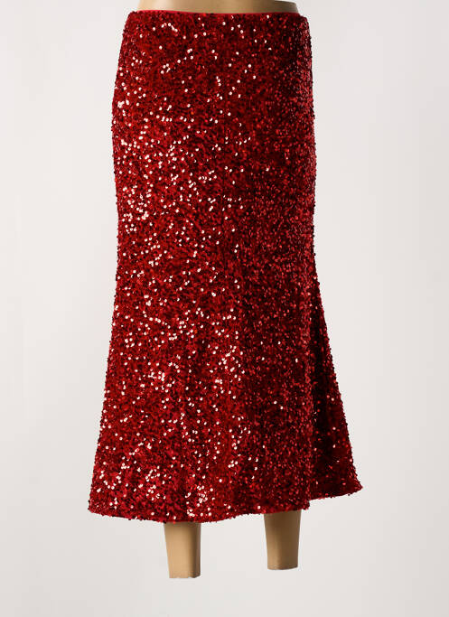 Jupe longue coupe droite rouge CIVICO 1 femme