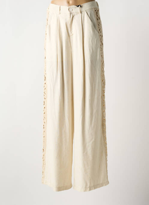 Pantalon droit beige LUMINA pour femme