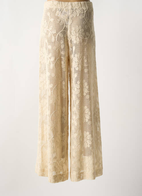 Pantalon large beige LUMINA pour femme