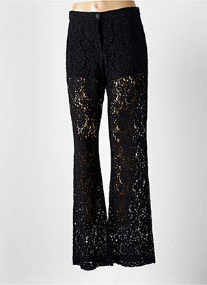 Pantalon flare taille à pinces noir ANGELA DAVIS femme