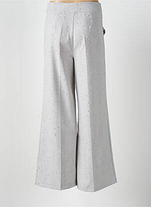 Pantalon flare taille à pinces taille haute gris ALTAMIRA femme