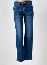 Jeans coupe droite effet usé délavé taille normale bleu ANGELA DAVIS femme