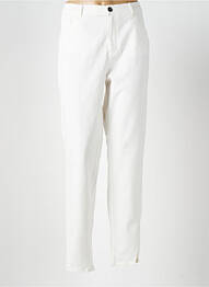 Pantalon slim tissage popeline taille normale blanc DIANA GALLESI femme