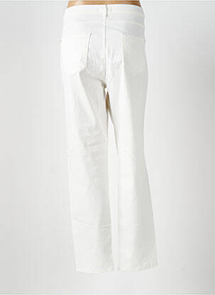 Pantalon slim tissage popeline taille normale blanc DIANA GALLESI femme
