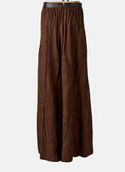 Pantalon large marron LUMINA pour femme seconde vue
