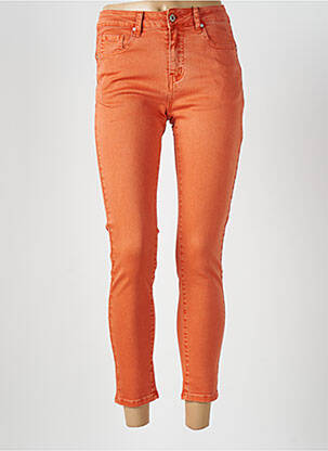 Jeans skinny taille haute taille haute orange SARAH JOHN femme