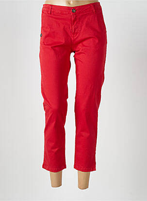 Pantalon 7/8 taille à pinces taille normale rouge PAKO LITTO femme