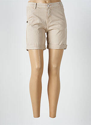 Short fermeture zippée sous rabat boutonné taille normale beige PAKO LITTO femme
