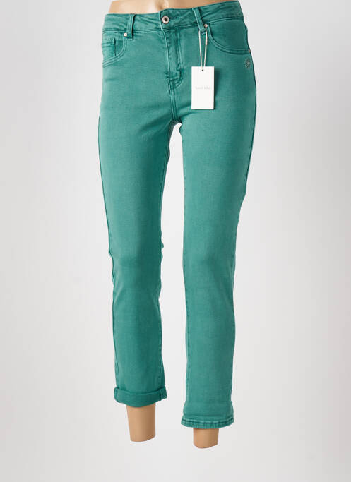 Jeans coupe slim vert SARAH JOHN femme