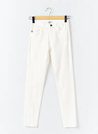 Pantalon slim tissage popeline taille normale blanc PAKO LITTO femme