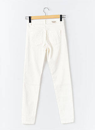 Pantalon slim tissage popeline taille normale blanc PAKO LITTO femme