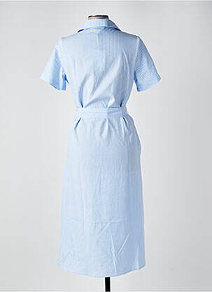 Robe mi-longue manches courtes manches courtes bleu JS MILLENIUM femme