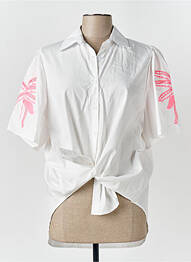 Chemisier manches courtes manches courtes blanc JS MILLENIUM femme