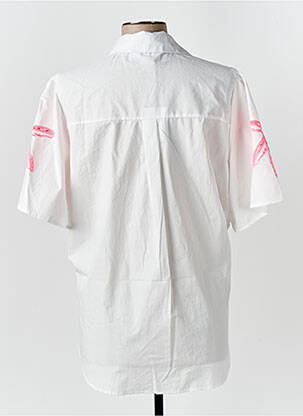 Chemisier coupe droite manches courtes blanc JS MILLENIUM femme