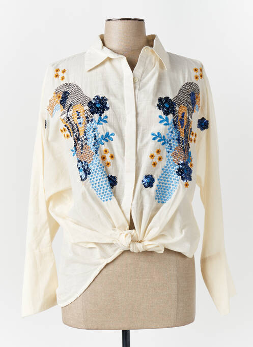 Chemisier beige ANGE pour femme