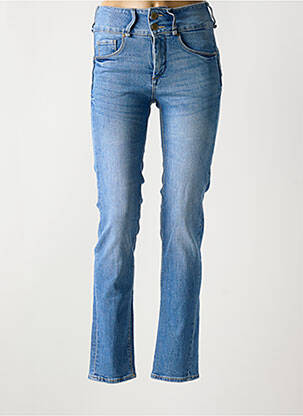 Jeans coupe slim stretch taille haute bleu TIFFOSI femme
