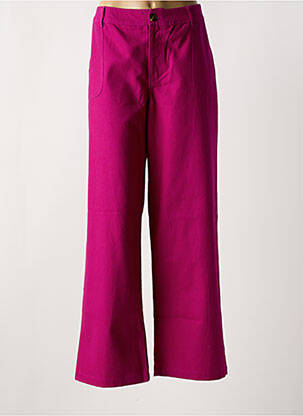 Jeans coupe large stretch taille haute rose LA FIANCÉE femme