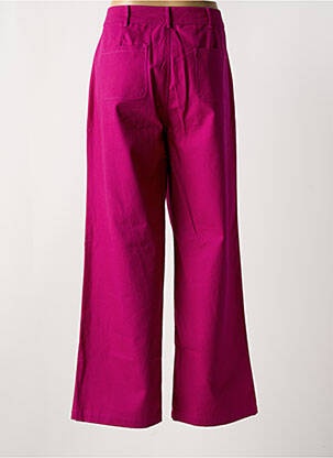 Jeans coupe large stretch taille haute rose LA FIANCÉE femme