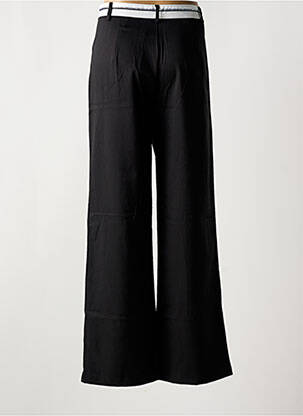 Pantalon flare taille à pinces taille haute noir PEACE N'LOVE femme