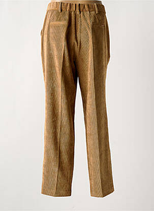 Pantalon chino fermeture zippée sous rabat boutonné taille haute marron BARILOCHE femme