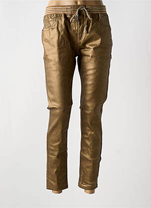 Jegging tissage enduit taille normale or ONADO femme