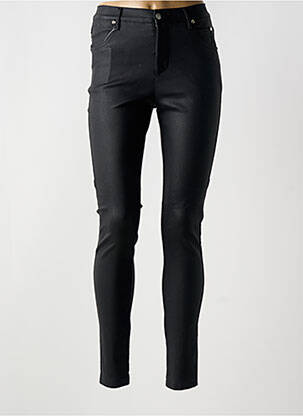 Pantalon slim tissage enduit taille normale noir MARBLE femme