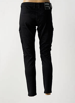 Pantalon cargo tissage popeline taille normale noir KAPORAL femme