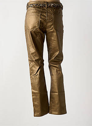 Pantalon slim tissage enduit taille normale or ONADO femme