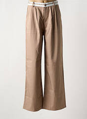 Pantalon flare marron PEACE AND LOVE pour femme seconde vue