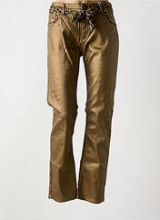 Pantalon slim or ONADO pour femme seconde vue