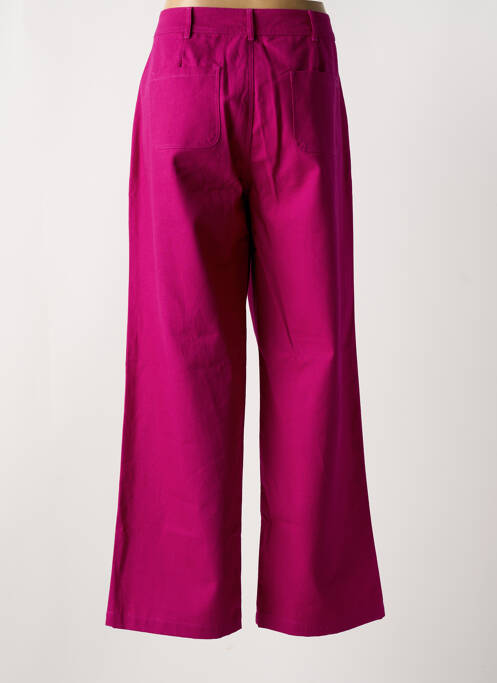 Jeans coupe large stretch taille haute rose LA FIANCÉE femme