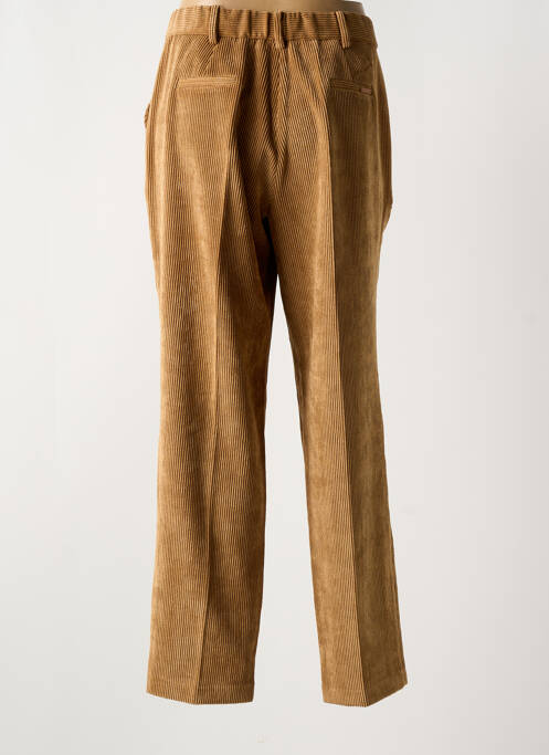 Pantalon chino fermeture zippée sous rabat boutonné taille haute marron BARILOCHE femme