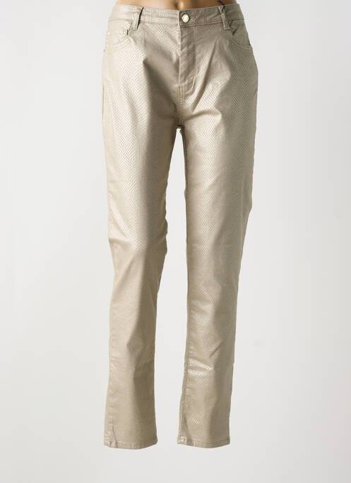 Jeans coupe slim stretch taille normale beige EVA KAYAN femme