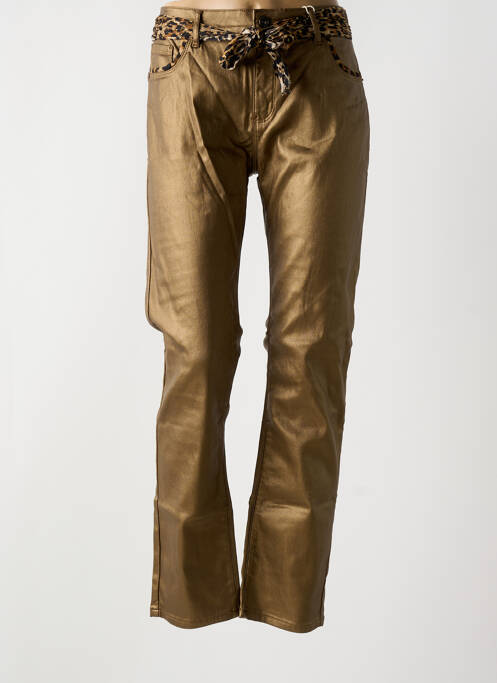 Pantalon slim or ONADO pour femme
