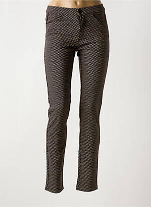 Pantalon slim taille élastique taille normale marron BARILOCHE femme