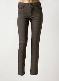 Pantalon slim taille élastique taille normale marron BARILOCHE femme