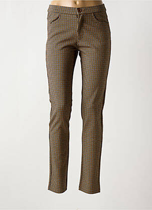 Pantalon slim taille élastique taille normale marron BARILOCHE femme